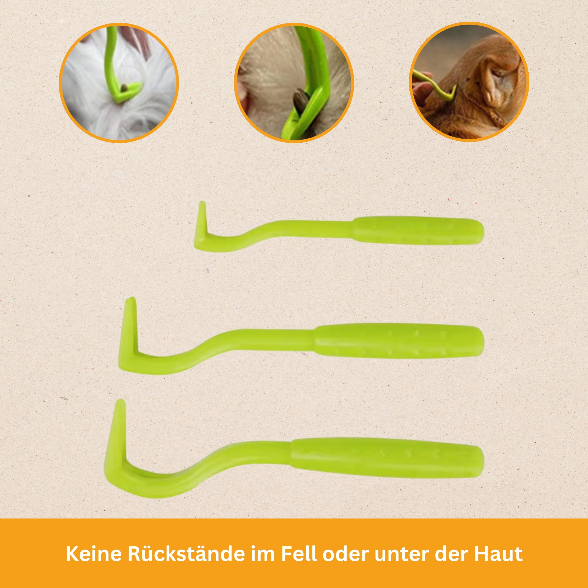 Praktische Zeckenzange (3er Set)