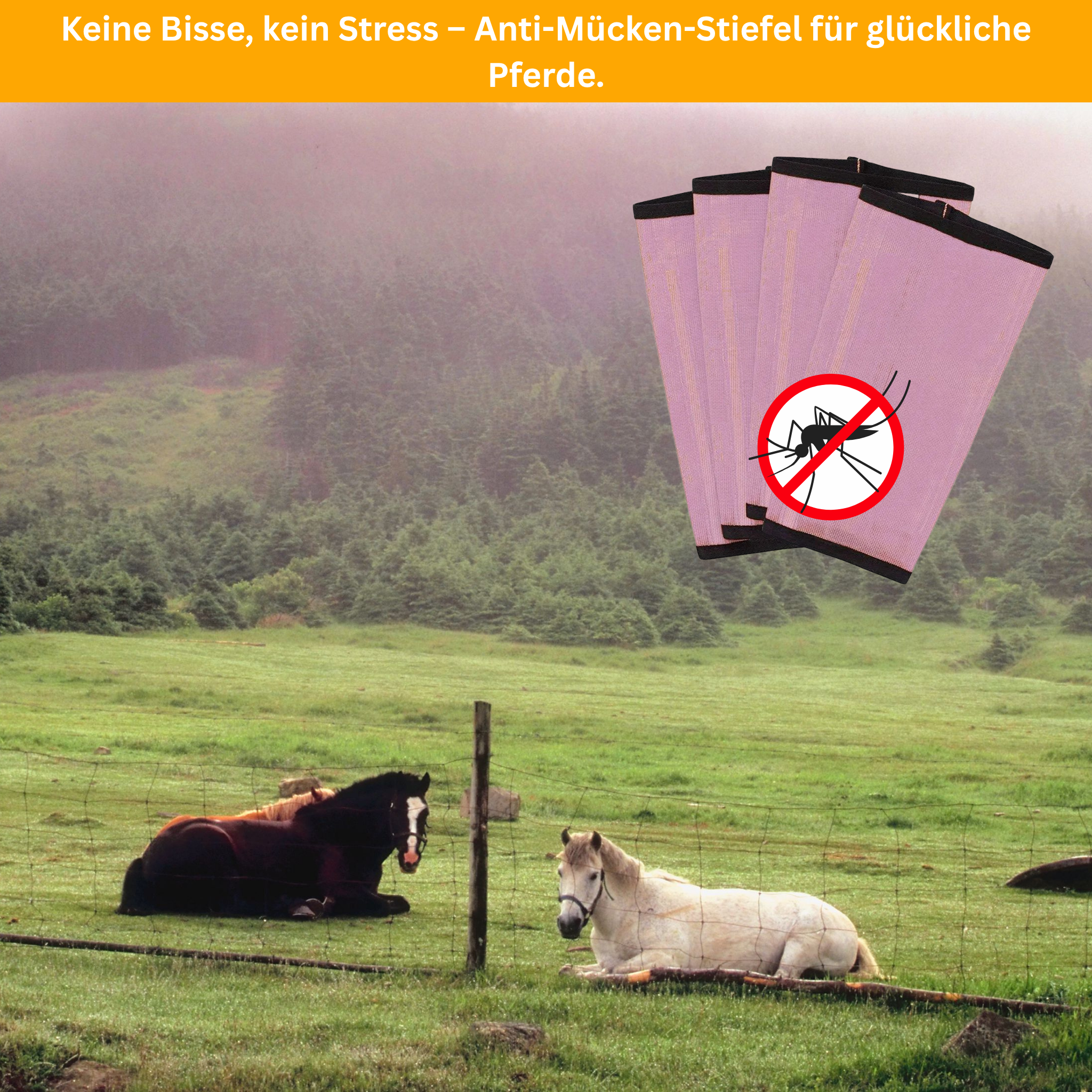 FlyGuard – Atmungsaktive Fliegenstiefel für Pferde