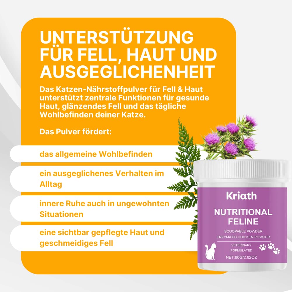 Katzen-Nährstoffpulver für Fell & Haut