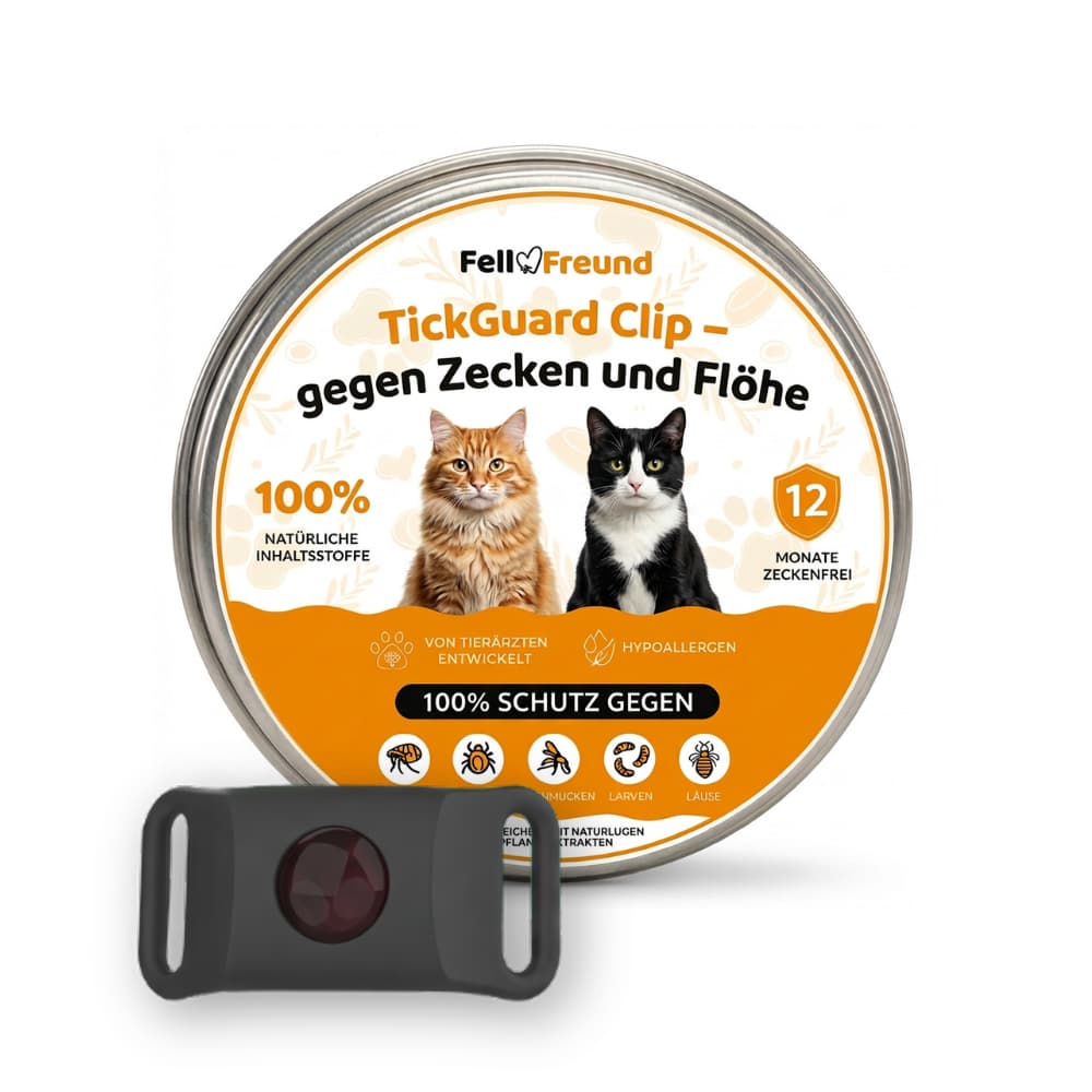 TickGuard Clip – gegen Zecken und Flöhe für Katzen