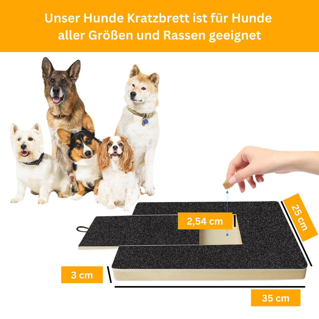 Kratzbrett für Hunde - Stressfrei Hundekrallen schleifen