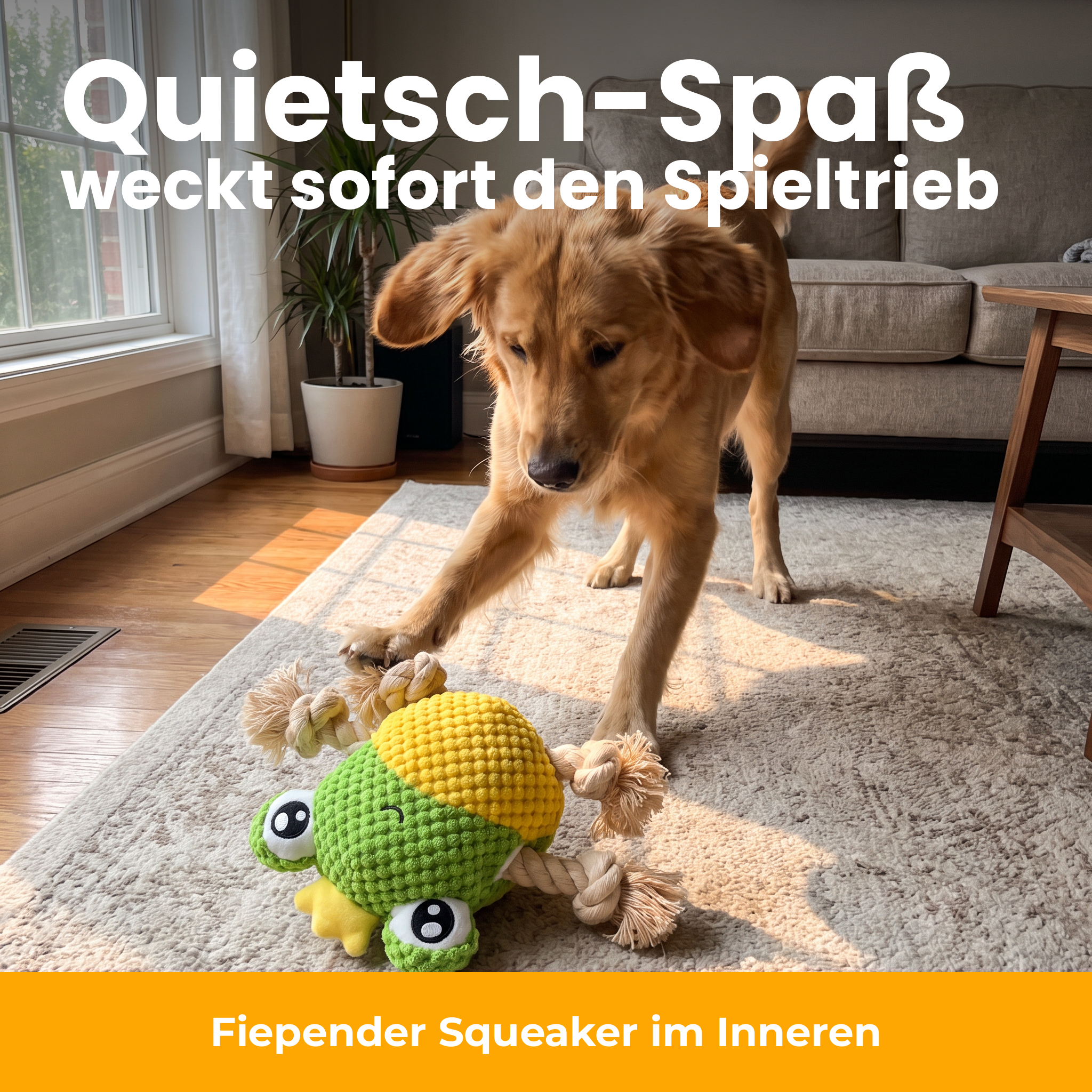 [de] Quietschspielzeug weckt den Spieltrieb