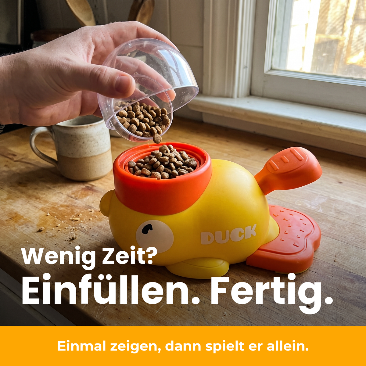 [de] Wenig Zeit? Einfüllen. Fertig.